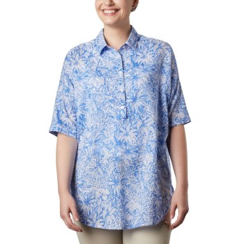 Columbia PFG Sun Drifter 3/4 Sleeve Tunic, Camisa Azules Para Mujer | 802635-YJC